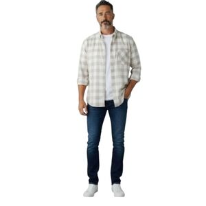 Billy Reid Shirt Men XL Grey Plaid